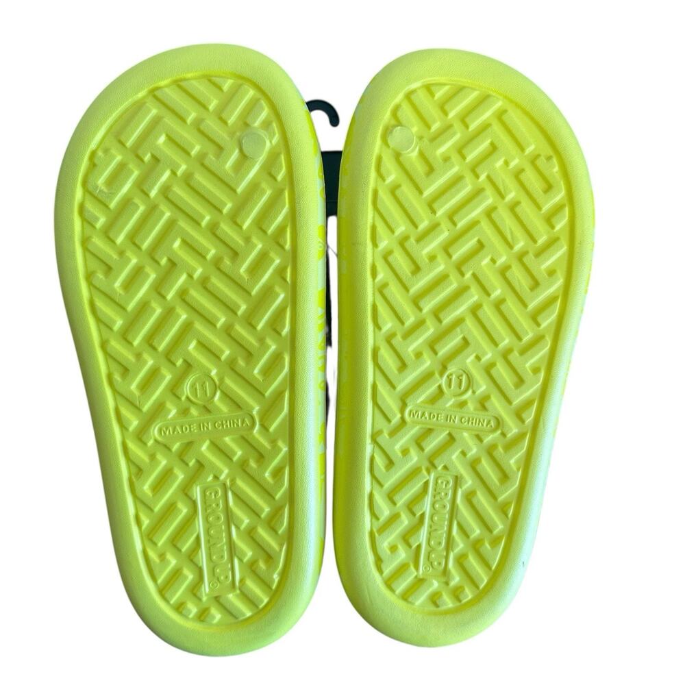 Ground Up Men’s Nickelodeon Sponge Bob Patrick Comfort Slides Yellow Size 11 NWT - Picture 8 of 10